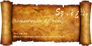 Szauervein Áron névjegykártya