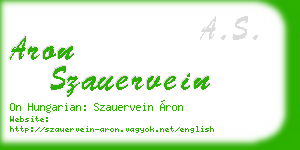 aron szauervein business card