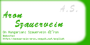 aron szauervein business card